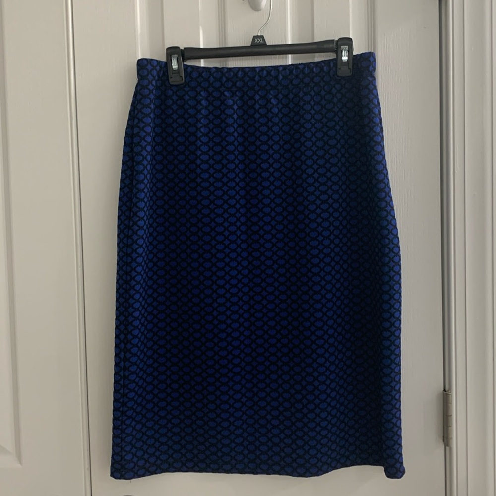 Travel Elements stretch knit pencil skirt blue/black XL